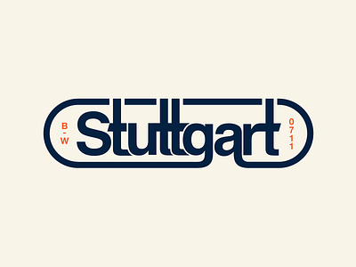 Stuttgart badge beige city germany logo logo design logotype skate skateboard stuttgart type typography wordmark