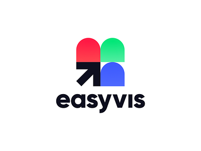 easyviz abstract branding diode easy identity led logo logo design visualization