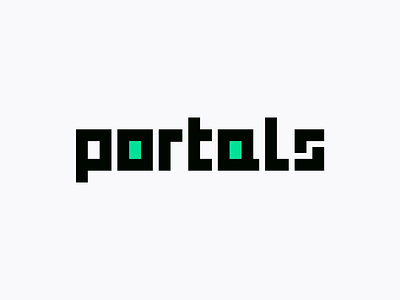 Portals 8bit branding gaming identity logo logo design portal portals type type design typography