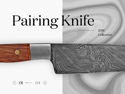 Raw Knives design knife ui ux web
