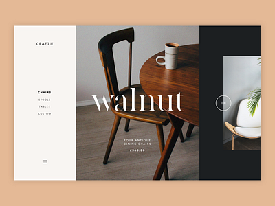 Furniture design ecommerce furniture interior lettering typography ui ux web website