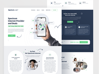 Internet Provider Landing page branding design graphic design green home page landing landingpage typography ui ux