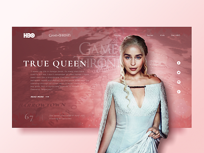 Daenerys Targaryen | Game of Thrones branding design dragon queen events gameofthrones gradient icons illustration queen typography ui ux web