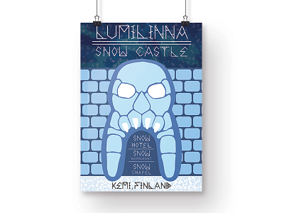 Lumilinna Poster custom typeface finland ice lumilinna snow