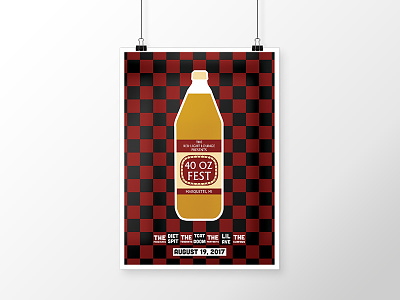 40 OZ FEST 40 oz concert concert poster gig poster house show malt liquor olde english