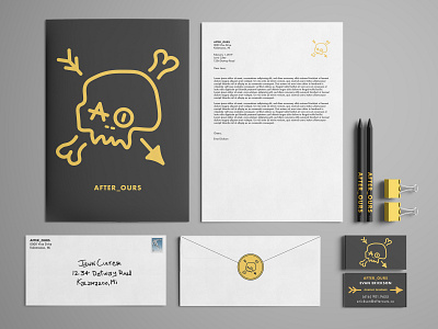After_Ours Stationery Mockup after ours branding business card design envelope letterhead mockup stationery