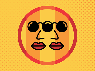 3 i Coaster 3 eyes character design sunglasses