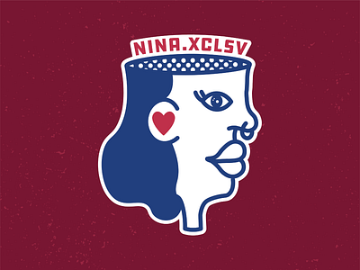 nina.xclsv babe character design girl inspector.design nina sticker