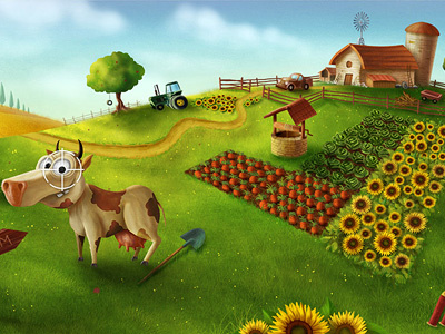 Farm Destroy - Shooter game destroy farm game illustration