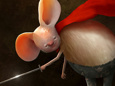 Mouse warrior illustration art