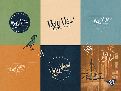 Bay View Beer Company | Brand Exploration bay view beer branding brewing design drawing hand drawn illustration logo milwaukee sean quinn typography vector