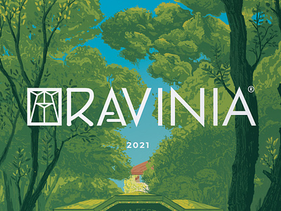 Ravinia Poster 2021 art artist designer digital drawing green illustration music painting photoshop poster ravinia tablet