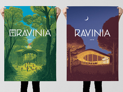 Ravinia Posters art artwork competition design digital painting drawing gate hand drawn illustration illustrator photoshop poster ravinia tree