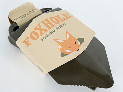 Foxhole Folding Shovel Concept brand concept folding fox foxhole packaging project quinn sean shovel student