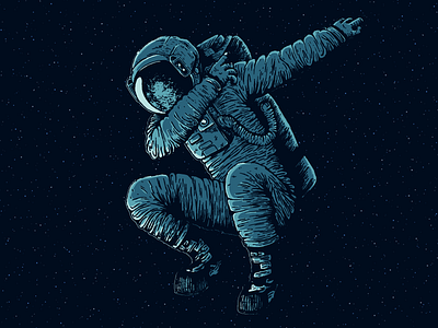 Astro Dab astronaut cosmic dab drawing illustration space spaceman stars suit