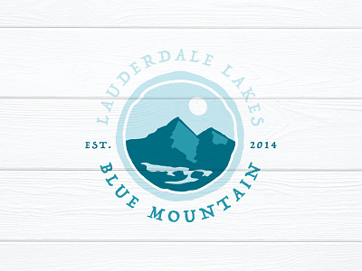 Lake House Logo 2 badge blue camp date design lake logo mark mountain serif sky sun