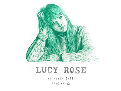 Lucy Rose | New Album album album art drawing girl green ink hair hand drawn illustration ink ink drawing ink illustration lucy rose parton pen poster release singer songwriter stipple