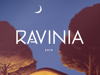 Ravinia Poster 2019 art chicago concert contest design digital drawing fab design festival illustration moon orchestra outdoor painting photoshop poster ravinia stars trees venue