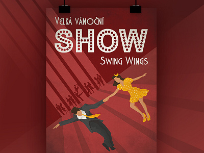 Poster Design for Swing Dance Show branding design flat illustration poster swing typography vector
