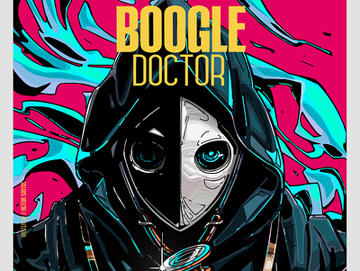 Boogle anime boogle character colorful comics ghost illustration nft poster