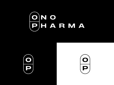 Ono Pharma branding design logo logodesign minimal pharmacy pill simple symbol typography vector