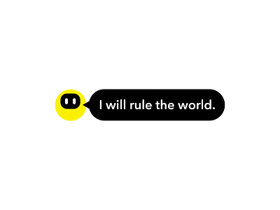 I will rule the world chat chatbot robot rule ui vector world