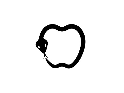 Forbidden fruit apple bible biblical forbidden fruit logo logodesign sin snake symbol