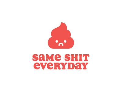Same shit everyday emoji everyday illustration logo logodesign shit simple symbol vector