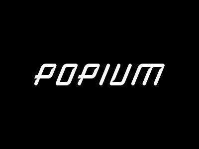 Popium branding design logo logodesign simple typography vector