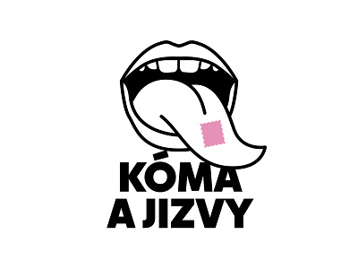 Kóma a Jizvy / Coma and scars acid branding design illustration logo mouth simple symbol trip typography vector