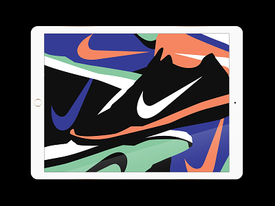 Nike iD texture branding color nike pattern shoe shoes simple swoosh texture vector