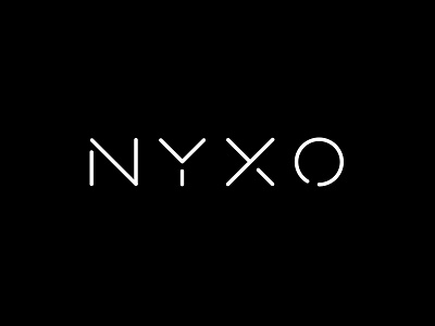 Nyxo beds custom logo monoline shop simple stencil type typography