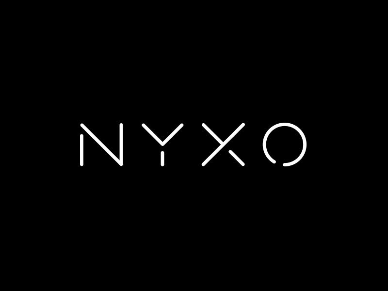 Nyxo simple shop beds stencil monoline type logo typography custom