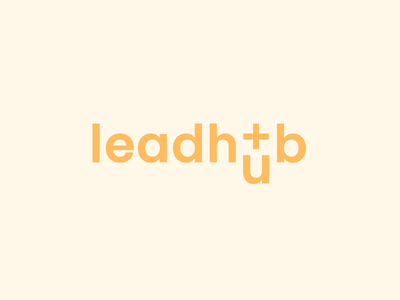 Leadhub logo branding ecommerce hub leadhub logo plus startup typography