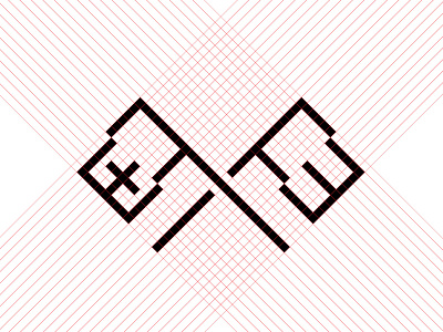 Plus/Minus construction designer flags grid logo logodesign logodesigner minimalism minus plus