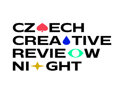 Czech Creative Review Night branding czech design event logo logodesign minimal night portfolio review talk typography