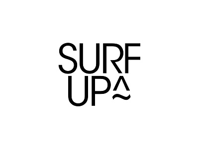 Surf up branding bw design logo logodesign minimal simple symbol typography vector