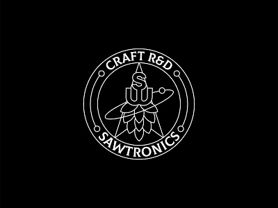 Sawtronics beer branding design label logo logodesign mark pcb simple symbol