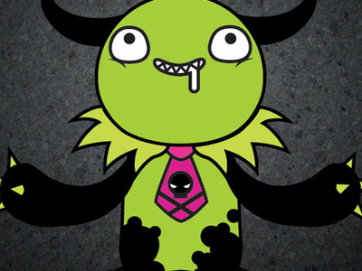 Hungry Cactusbeast character illustration silly vector