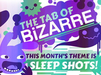 Tab Of Bizarre Concept header illustration ugc vector