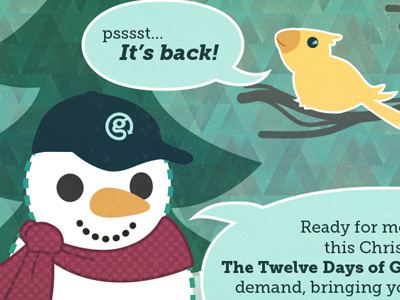 12 Days - Preview 2 holiday illustration landing page vector