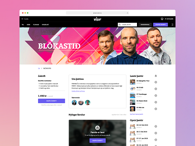 Tal : Website audio banner clean colour design header navigation podcast ui video web website