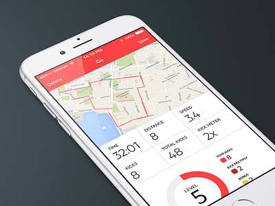Goodlifeme : App app clean dashboard design health healty ios map numbers ui ux