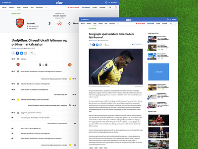 Vísir : Sports article blue layout menu navigation news news site text web website