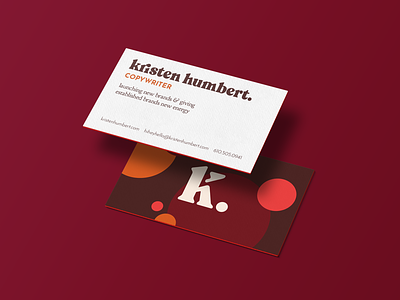 Kristen Humbert / Business Card branding business card business card design design graphic design logo logo design