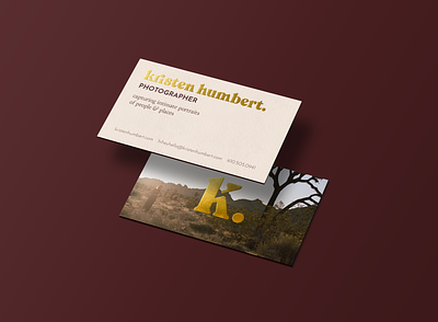 Kristen Humbert / Business Card 2 branding business card business card design design graphic design logo logo design