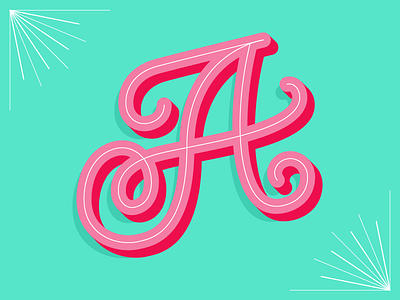 A! branding graphic design hand lettering handlettering letter design lettering logo logo design monoline monoline lettering type typography