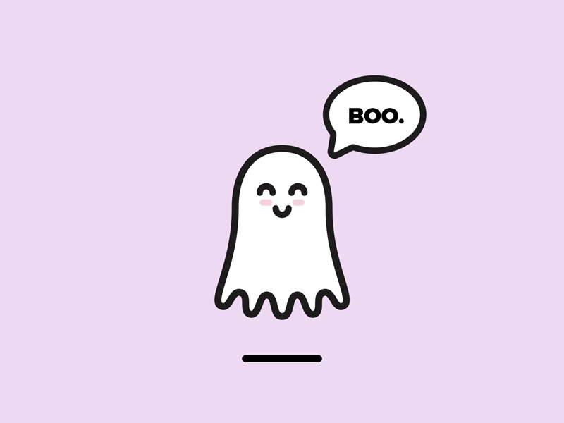 boo two. animated animation design ghost gif graphicdesign halloween icon illustration illustrator