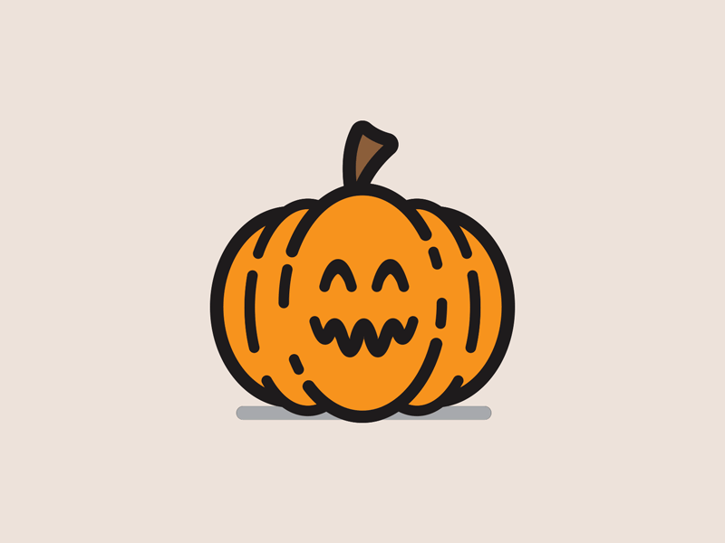 Pumpkin two animation gif graphic design halloween icon illustration illustrator pumpkin