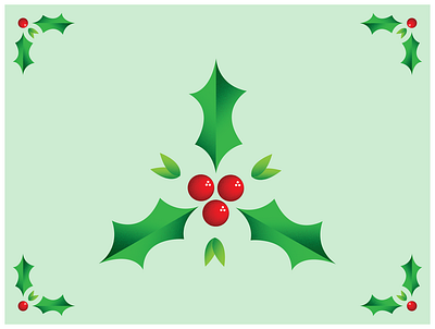 Happy Holly-days! christmas design graphic design holidays holly illustration illustrator texture